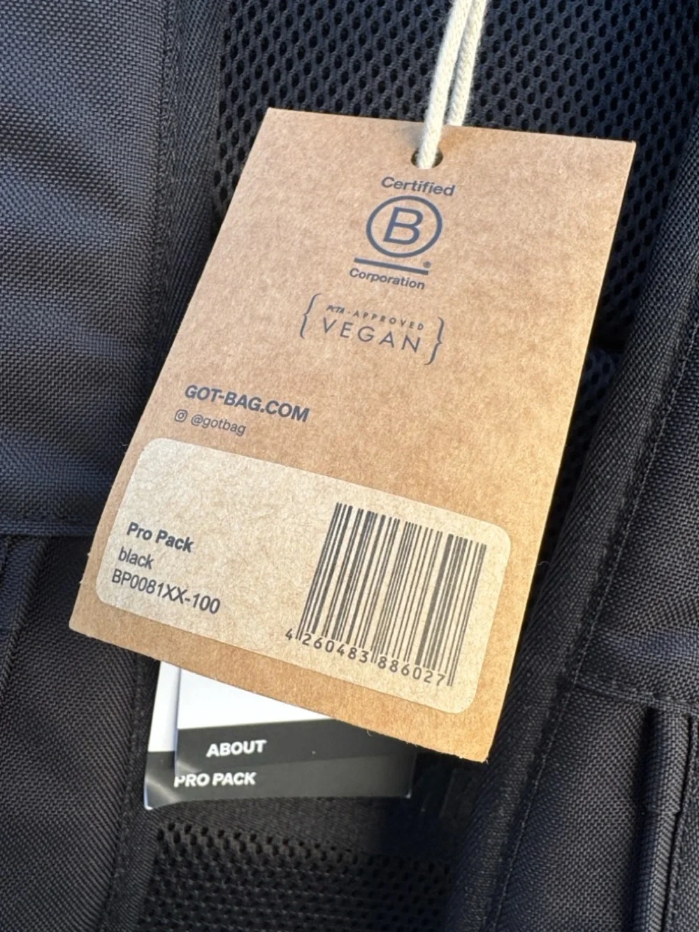 GOT BAG Black Commuter Backpack – Sleek Everyday Carry
